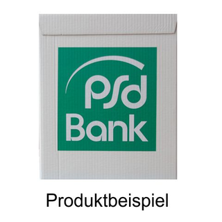 Wahlurne aus Pappe mit bedruckter Klebefolie